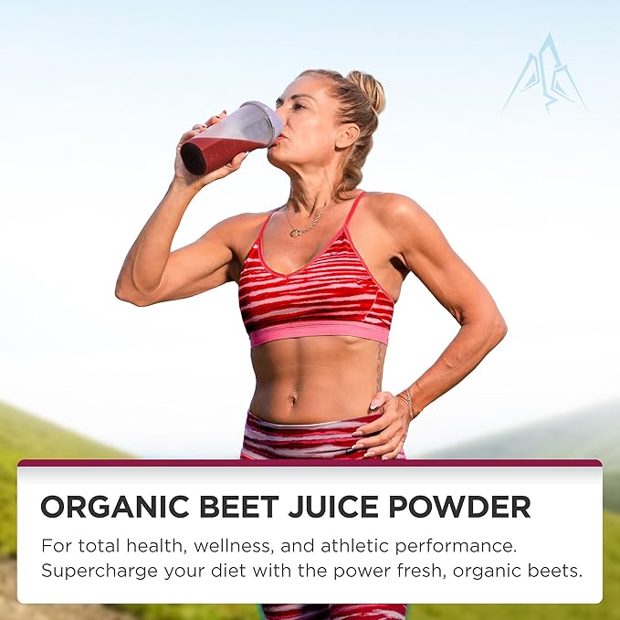 PureClean Organic Beet Juice Powder - Nitric Oxide Supplement - 100% USA Grown Beets - Organic Beet