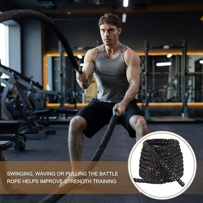 MECCANIXITY Battle Rope 30ft x 1 Inch Polyester Workout Rope Heavy Fitness Exercise Rope for