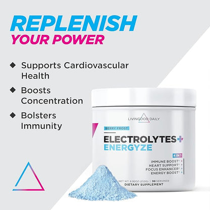 Livingood Daily Electrolytes Powder, Electrolytes Hydration Drink Mix with Vitamin C, Magnesium