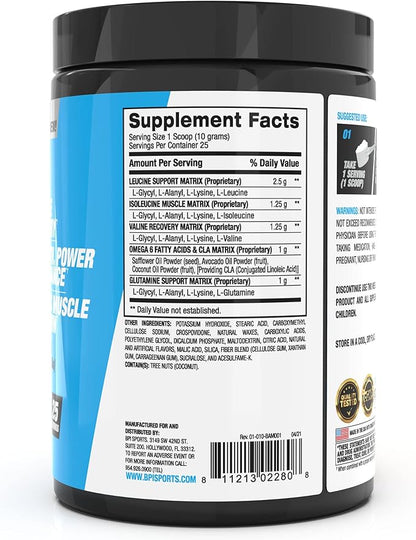 BPI Sports Best Aminos - BCAA Powder Post Workout & Glutamine Recovery Drink with Branched Chain