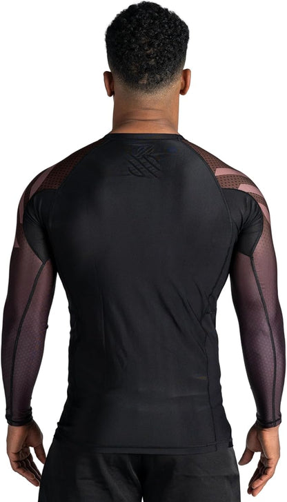 Sanabul Essential Long Sleeve Compression Training Rash Guard for MMA BJJ Wrestling Grappling and