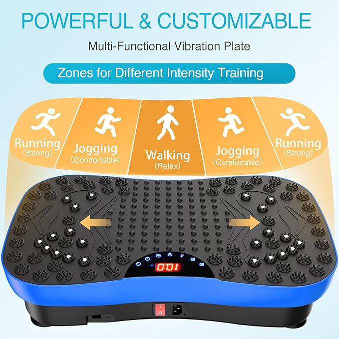 AXV Vibration Plate Exercise Machine Whole Body Workout Portable Mini Vibrate Fitness Platform