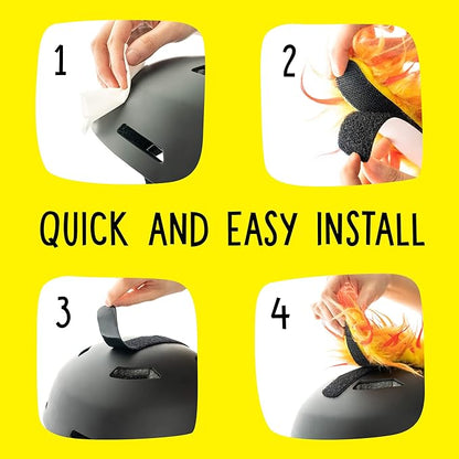 Iguana Helmet Accessories w/Sticky Hook & Loop Fastener Adhesive (Helmet not Included), Fun Helmet