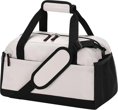 Small Gym Bag with Wet Pocket - 14 inch Mini Duffle Bag for Men & Women Lightweight Carry On Bag