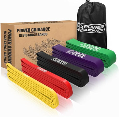 POWER GUIDANCE Pull Up Assist Bands - Stretch Resistance Band - Mobility Band - Powerlifting Bands
