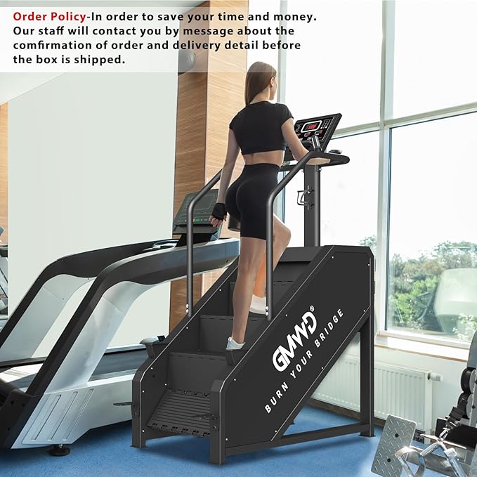 Stepper Machine, GMWD Stair Climber with LED Screen, Commercial Grade Stair Stepper Exercise