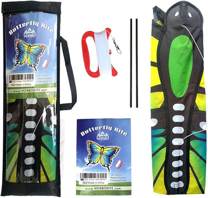 HONBO Butterfly Kites for Kids & Adults,55" x 28" Large Beginner Kite for Kids Ages 4-8,Easy to Fly