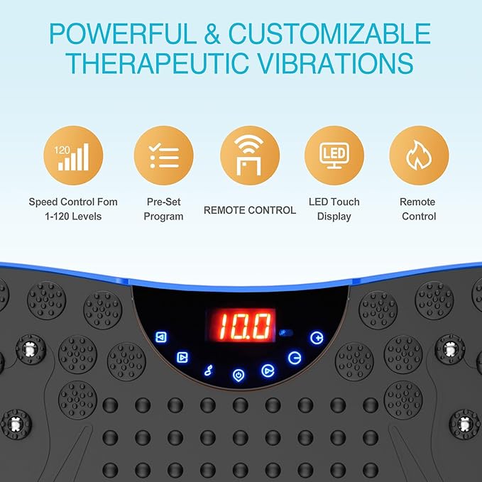 AXV Vibration Plate Exercise Machine Whole Body Workout Portable Mini Vibrate Fitness Platform