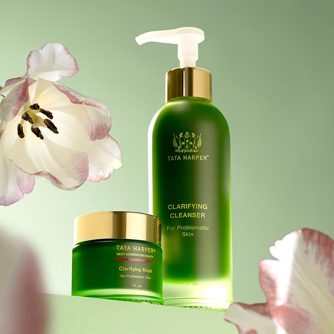 Tata Harper Clarifying Mask, BHA Face Mask for Blemishes, Exfoliating Face Mask with AHA's, Natural