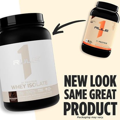 Rule 1 Naturally Flavored R1 Protein Whey Isolate - Clean Formula with 25g Protein & 6g BCAA