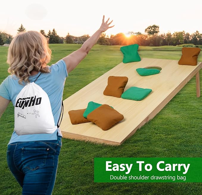 EunHo Cornhole Bags Set of 8 Regulation Size & Weight Corn Hole Bean Bags Official Professional All