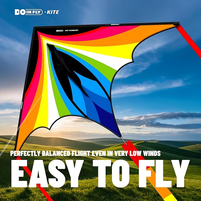 Triangular-Shaped Kite - Easy to Control, with an Eye-catching Design, it is Perfect for Outdoor