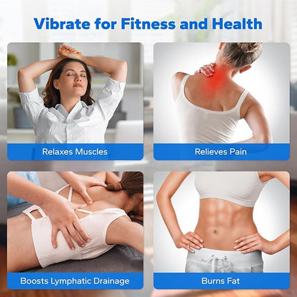 MERACH Vibration Plate Exercise Machine, Slim Vibration Plate for Lymphatic Drainage Weight Loss