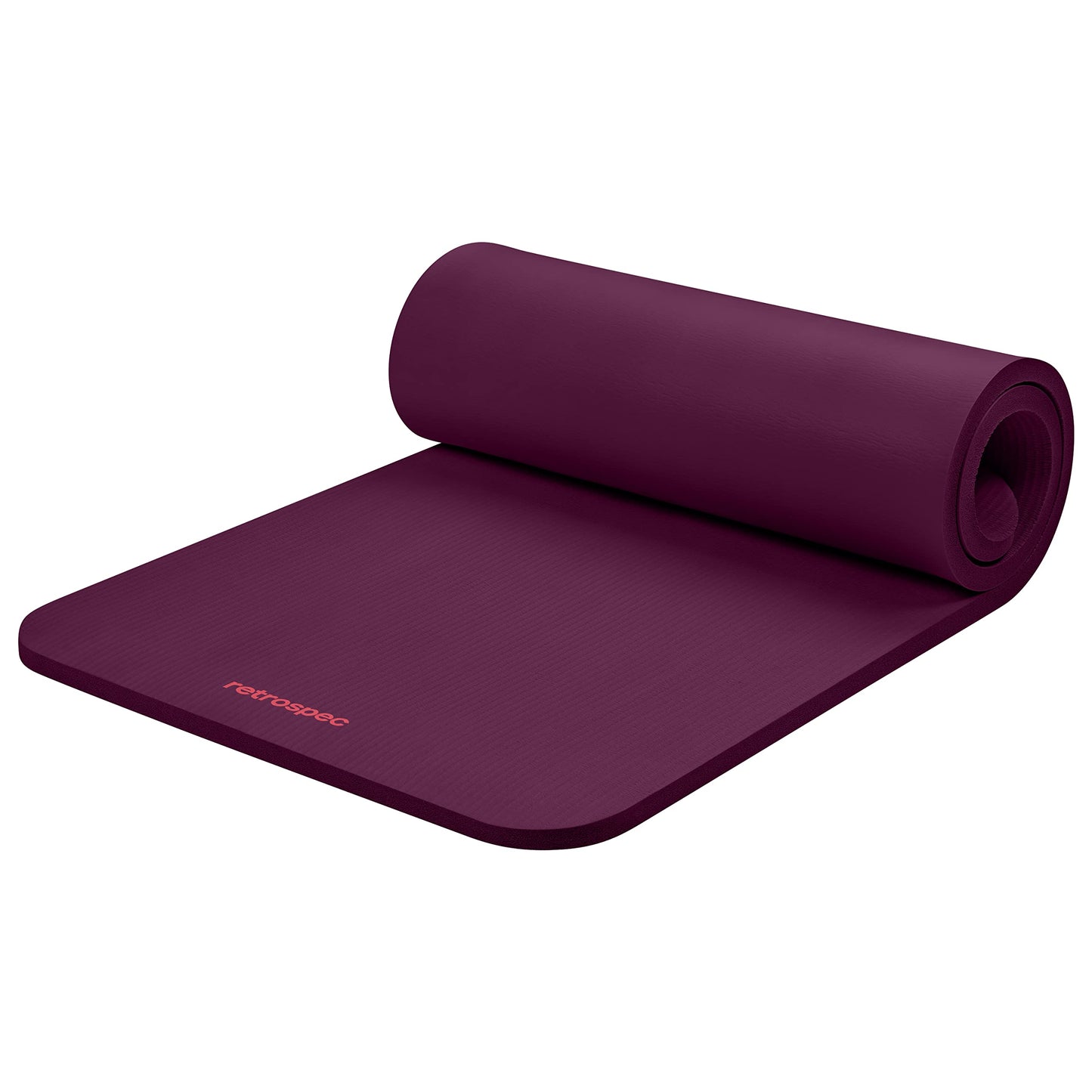 Retrospec Solana Yoga Mat 1" Thick w/Nylon Strap for Men & Women - Non Slip Exercise Mat for Home