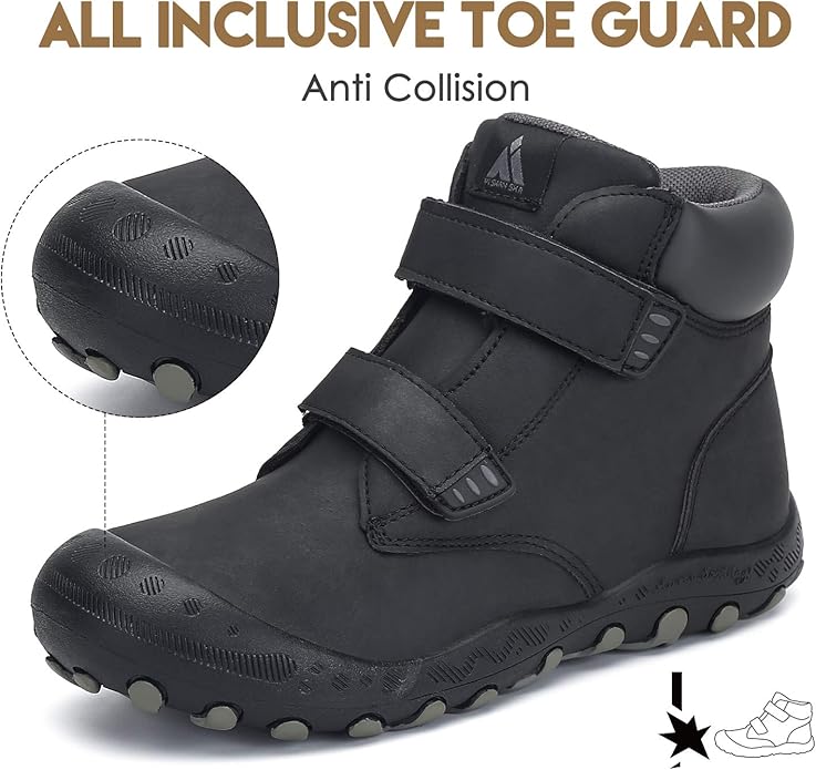 Mishansha Kids Hiking Boots Toddler Girls Boys Hiking Shoes Water-Resistant Anti-Collision Non-Slip