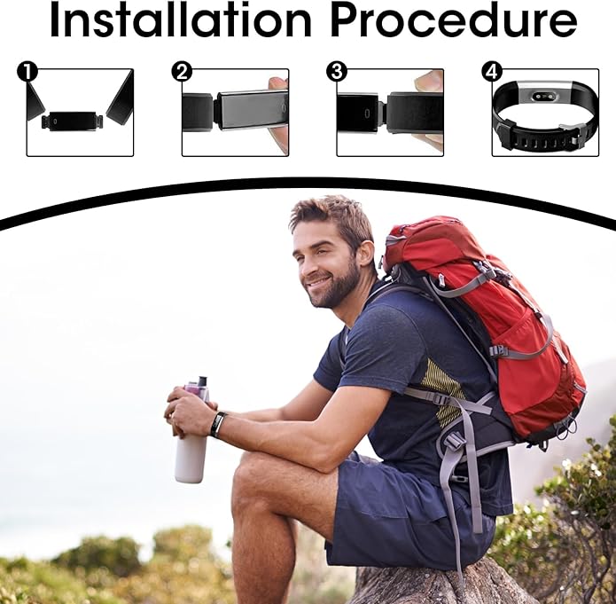 Watch Bands Replacement for ID115plus HR, Very Fit Pro Activity Fitness Tracker Wrist Bands Set