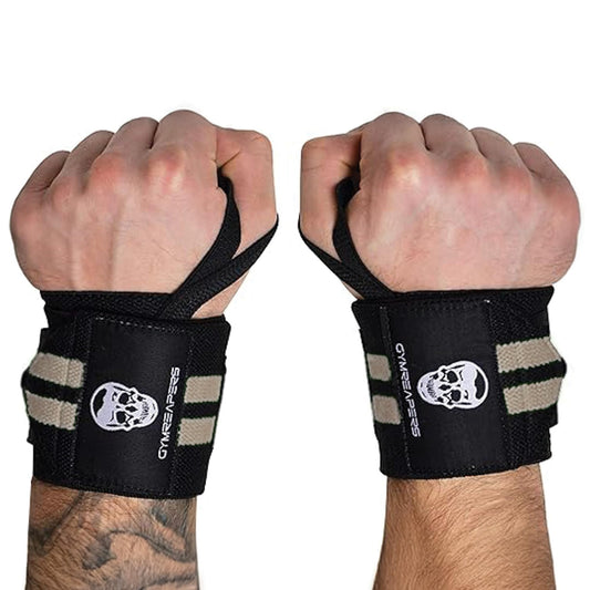 Gymreapers Weightlifting Wrist Wraps, Desert Sand, 18"