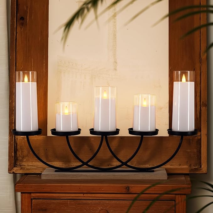 Homemory Realistic Flickering Battery Operated Candles, LED Fake Electric Candle with Remote