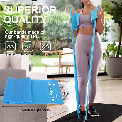 5 Pcs Professional Resistance Bands. Latex-Free, Elastic Band, Work Out Bands, Stretch Bands for