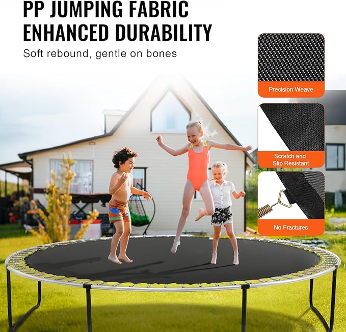 VEVOR Replacement Trampoline Mat, Universal Jumping Round Trampoline, Reinforce UV-Resistant Mat
