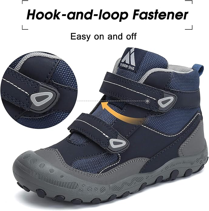 Mishansha Kids Hiking Boots Toddler Girls Boys Hiking Shoes Water-Resistant Anti-Collision Non-Slip