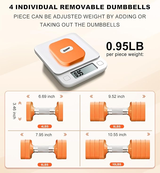 15LB 20LB 40LB 50LB Adjustable Dumbbell Set Free Weights Dumbbells Set for Women Men Hand Weights