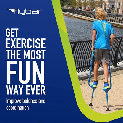 Flybar Maverick Walking Stilts for Kids - 5 Adjustable Height’s, Sturdy, Easy Assembly, Wide