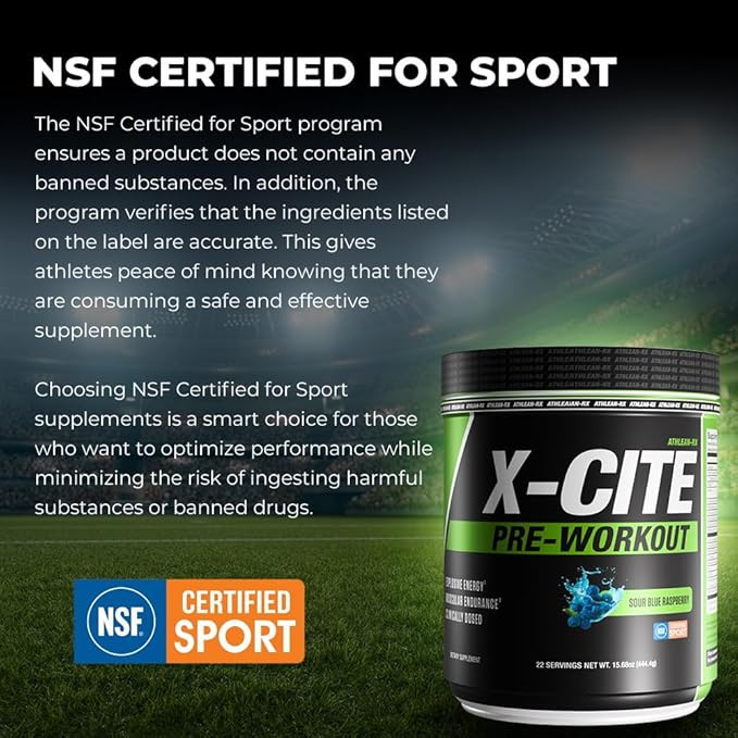 X-CITE Pre-Workout by ATHLEAN-X - Enhanced Formula with Beta-Alanine, Creatine & Caffeine for