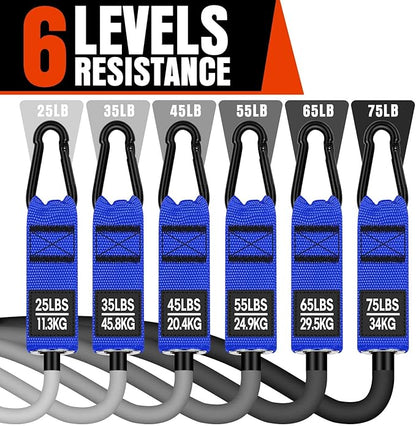 Heavy Resistance Bands for Working Out, 300LBS Exercise Bands with Handles, Workout Bands for Men