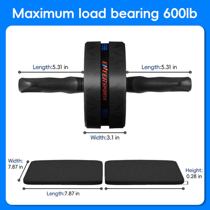 Ab Roller Wheel for Abs Workout - Abdominal Exercise Equipment with 2 Knee Pads for Home Gym, Core