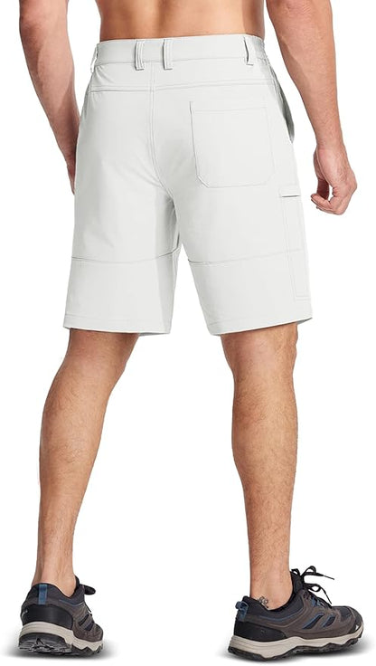 MAGCOMSEN Men's Hiking Cargo Shorts Quick Dry Lightweight 9" Golf Shorts Summer Casual Work Outdoor