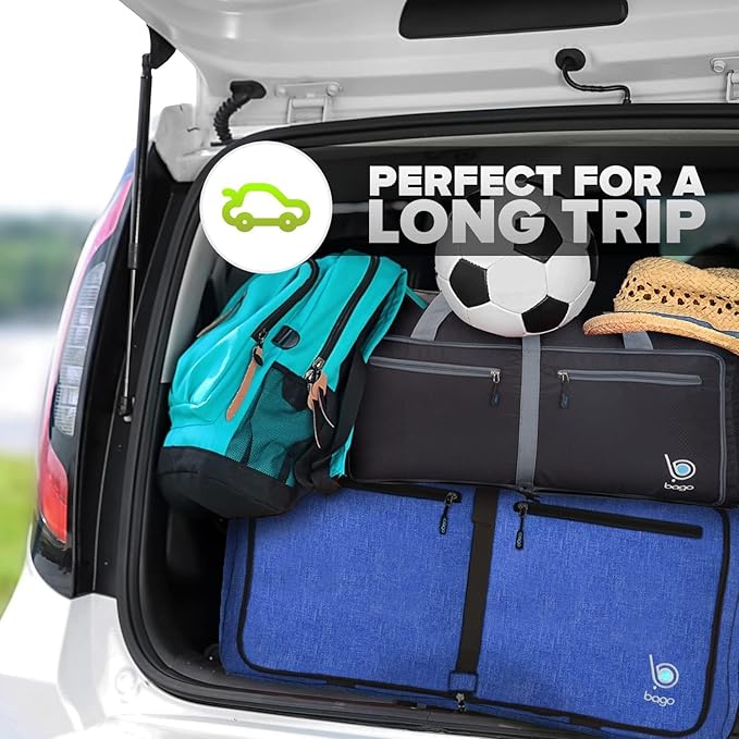 Bago Large Foldable Duffel Bags for Traveling Women & Men - 100L Packable Duffle Bag for Travel