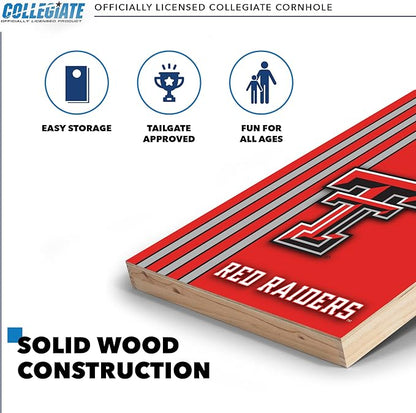 2' x 3' Solid Wood Cornhole Set with Direct Print HD Team Graphics – Great Gift for Any NCAA Fan!
