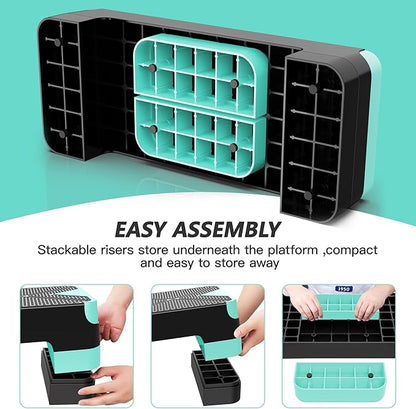 Aerobic Exercise Step, Adjustable Aerobic Stepper for Exercise, Workout Step Platform for Step Up