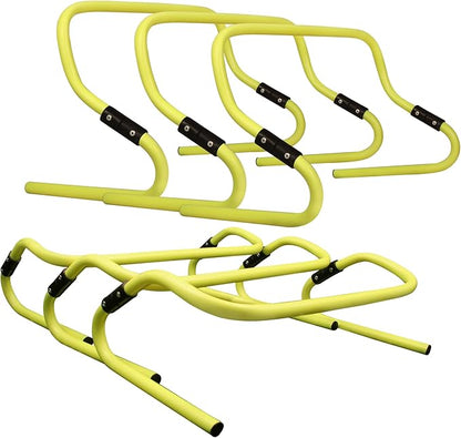 GSi Dual Height Agility Hurdle Pack of 6 – Adjustable 6" & 12" Training Hurdles for Sports
