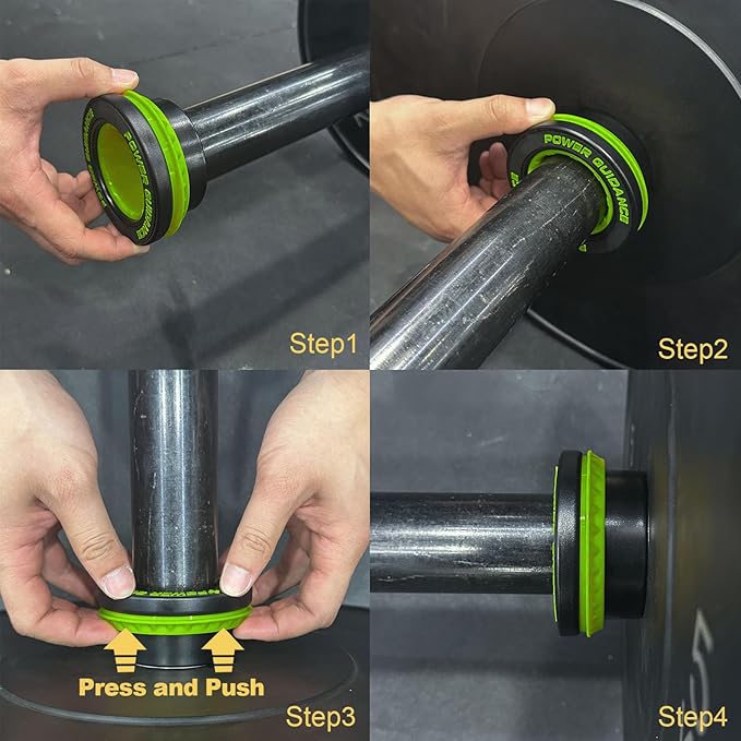 POWER GUIDANCE 50mm Barbell Clamps Barbell Collars, Quick Release Weight Olympic Barbell Clips for