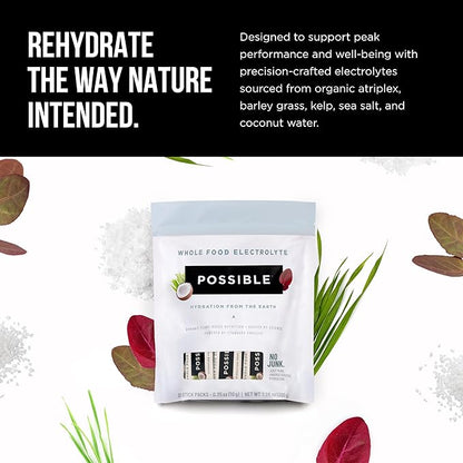 Possible Whole Food Electrolyte - Powder Drink Mix for Pre-Workout, Post-Workout & Everyday