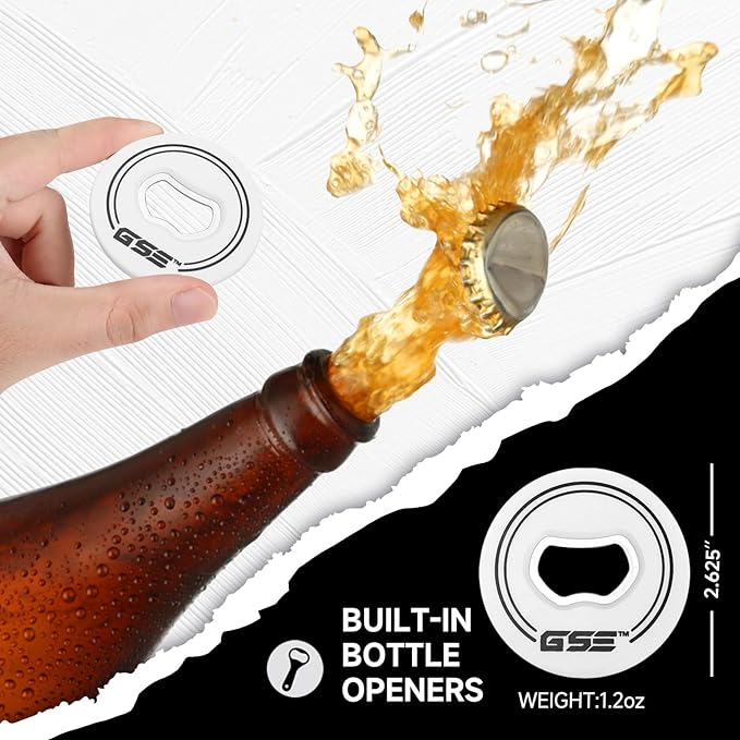 GSE Games & Sports Expert Premium Wood Washer Toss Game Set with 8 Washers with Bottle Opener for