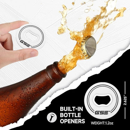 GSE Games & Sports Expert Premium Wood Washer Toss Game Set with 8 Washers with Bottle Opener for
