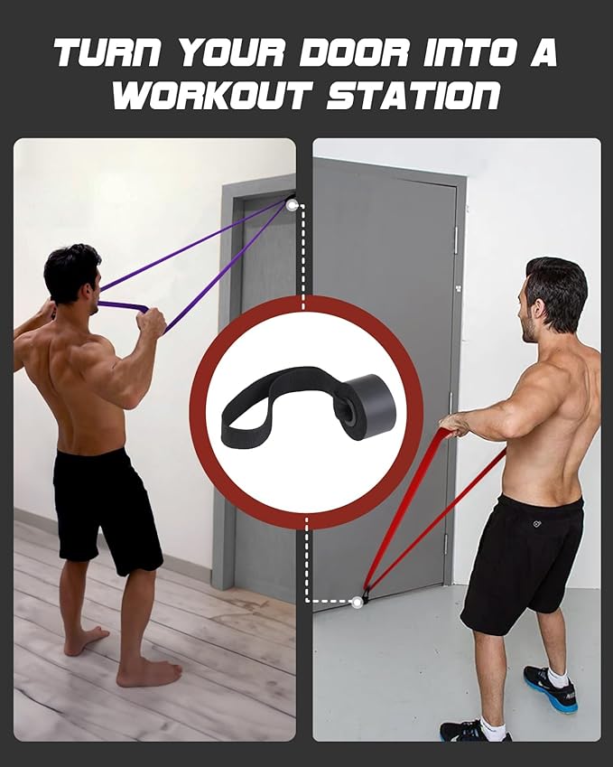 Resistance Bands Set - Pull Up Bands for Men Women, Exercise Bands Resistance with Door Anchor