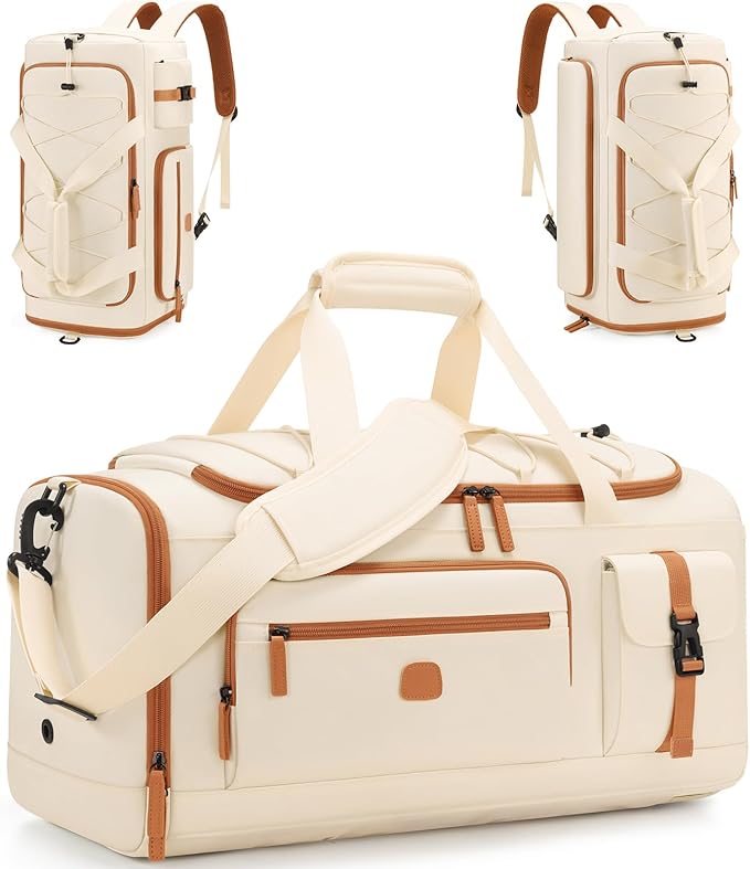 Gym Bag for Men and Women with Shoe & Laptop Compartment, 3-in-1 Sports Travel Duffel Bag
