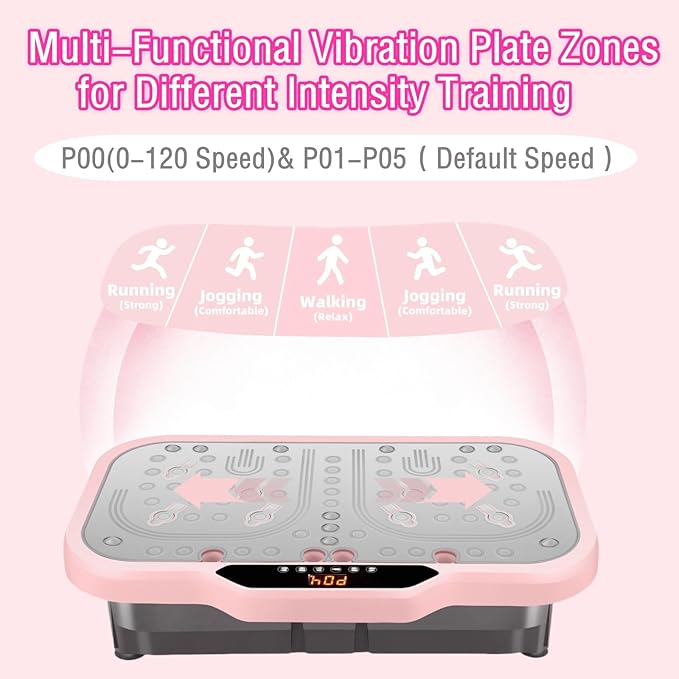 Vibration Plate Exercise Machine, Vibrating Fitness Platform Whole Body Shake Board Workout