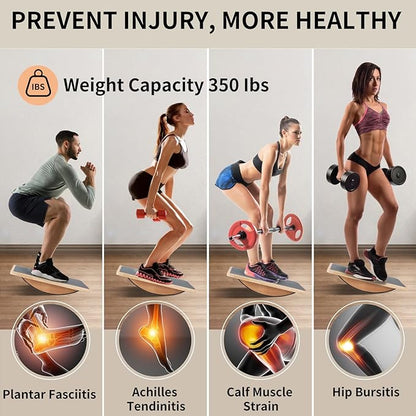 Balance Board Professional Wobble Board for Adults Anti-Slip 350LBS Balance Boards for Physical