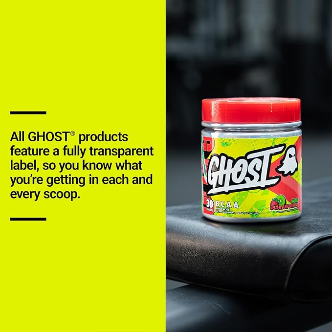 GHOST BCAA Powder Amino Acids Supplement, Kiwi Strawberry - 30 Servings - Sugar-Free Intra, Post &