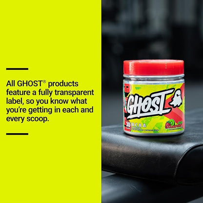 GHOST BCAA Powder Amino Acids Supplement, Kiwi Strawberry - 30 Servings - Sugar-Free Intra, Post &