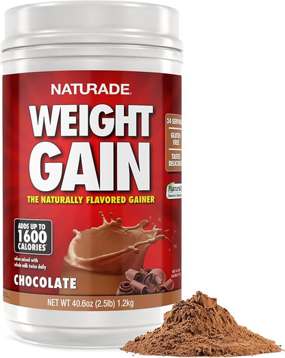 Naturade All Natural Weight Gain Drink Mix - Gluten Free, Delicious Taste, 1600 Calories per