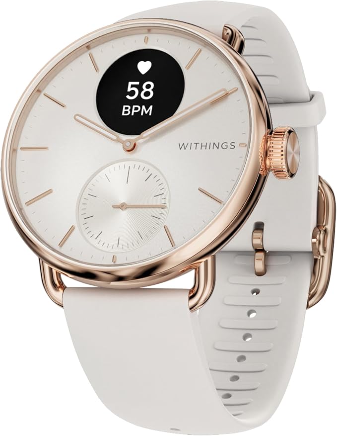 Withings ScanWatch 2 - Hybrid Smart Watch, Heart Rate Monitoring, Fitness Tracker, Cycle Tracker