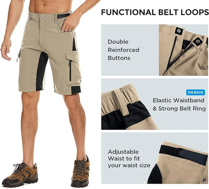 XKTTAC Men's Outdoor Quick Dry Lightweight Stretchy Shorts for Hiking, Tactical, Camping, Travel