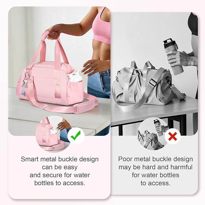 Small Gym Bag 14 inch for Women & Men Mini Gym Duffel Bag with Wet Compartment Waterproof Travel