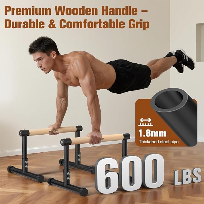 RELIFE REBUILD YOUR LIFE Dip Station Functional Heavy Duty Dip Stands Fitness Workout Dip bar